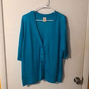 Faded glory cardigan 2x blue